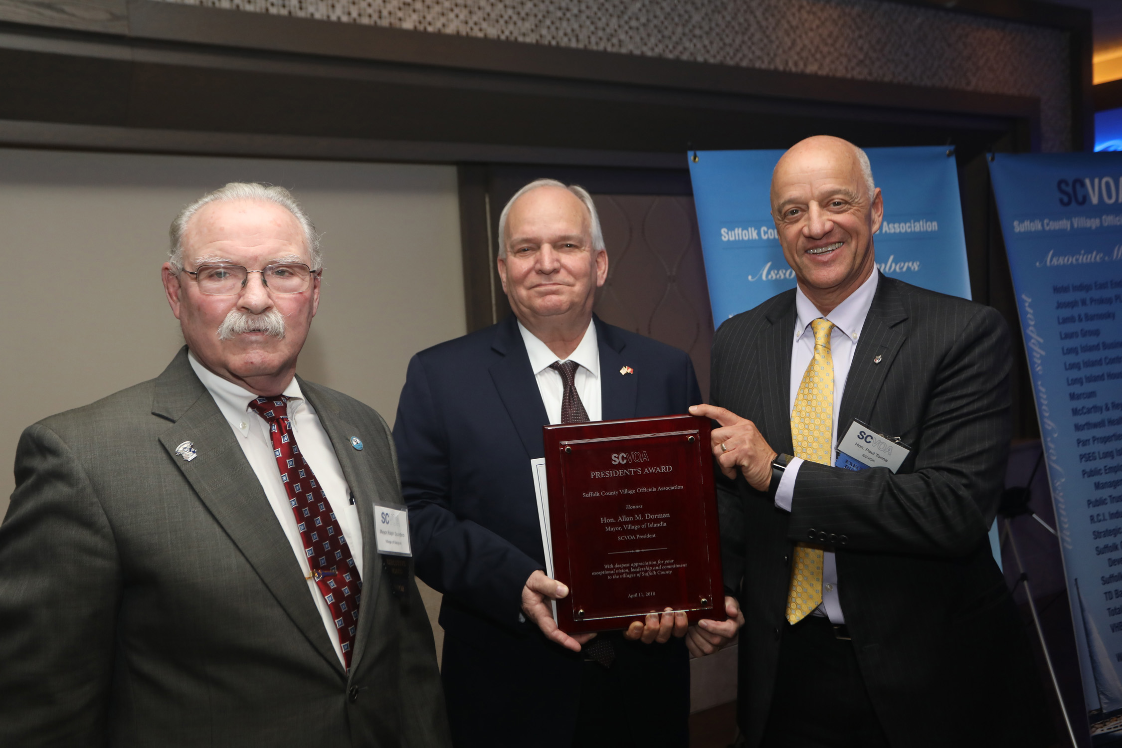 Mayor Allan M. Dorman Receives President’s Award from Suffolk County Village Officials Association Mayor Allan M. Dorman Receives President’s Award from Suffolk County Village Officials Association